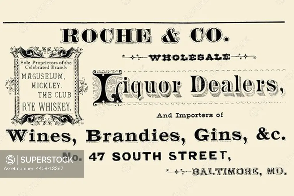 Roche & Co. Wholesale Liquor Dealers, Advertising