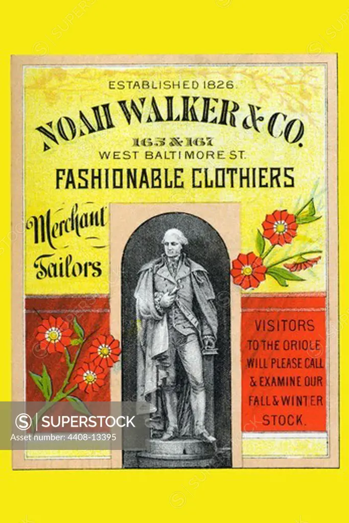 Noah Walker & Co. Fashionable Clothiers, Advertising