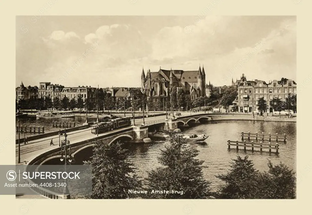 Nieuwe Amstelbrug, Amsterdam, Amsterdam - 1920's Photography