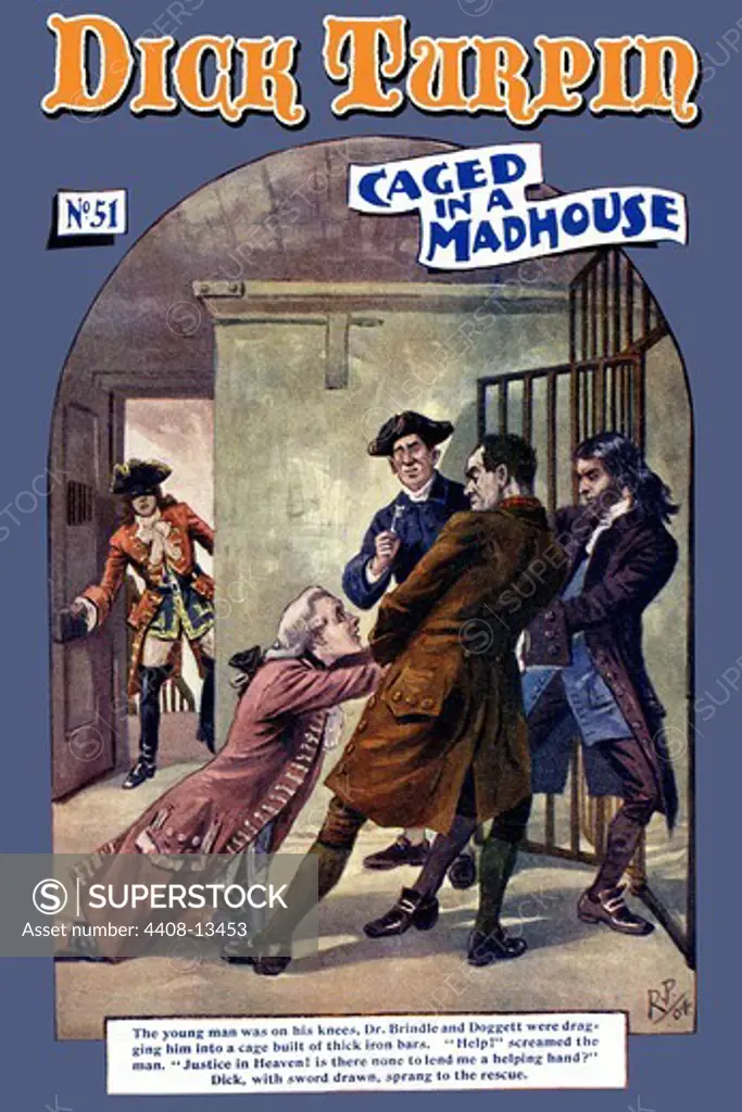 Dick Turpin: Caged in a Madhouse, Victorian Children's Literature - Dick Turpin