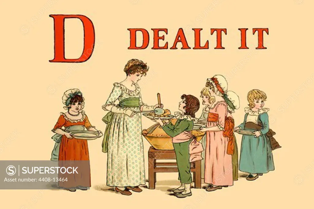 D Dealt It, Victorian Children's Literature - Kate Greenaway