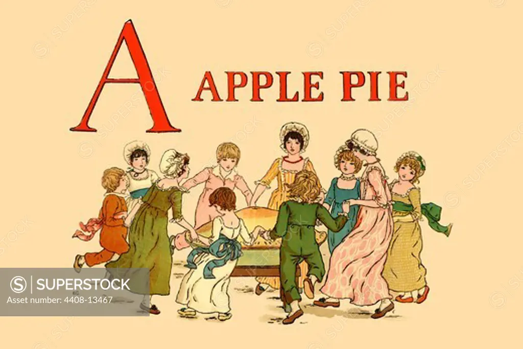 Apple Pie, Victorian Children's Literature - Kate Greenaway