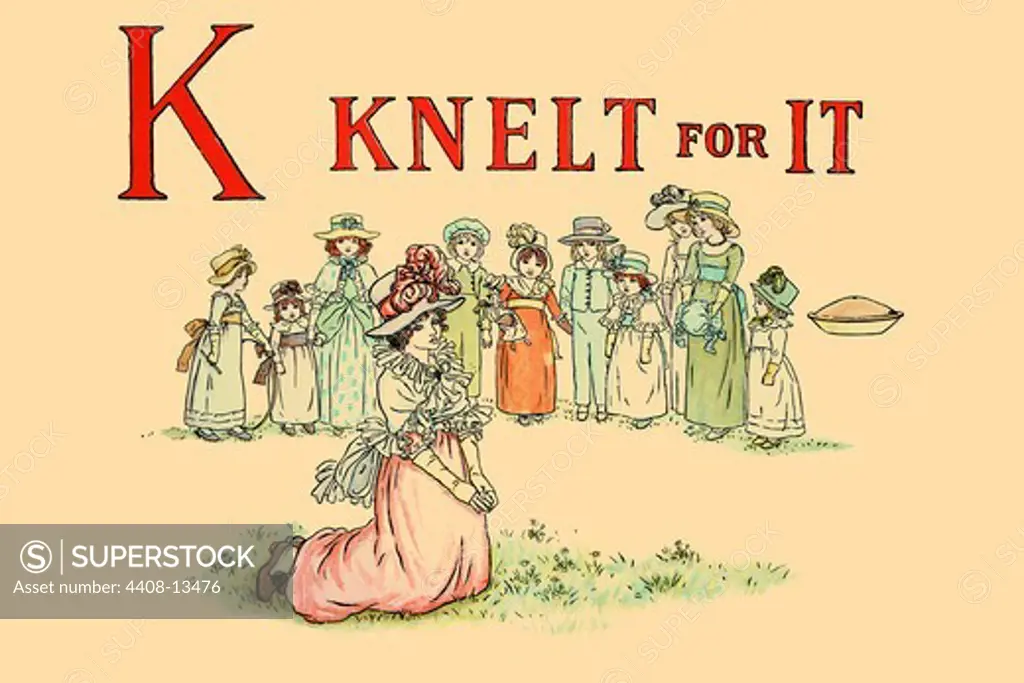 K - Knelt for It, Victorian Children's Literature - Kate Greenaway