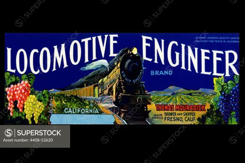 Locomotive Engineer Brand California Grapes, Fruits & Vegetables