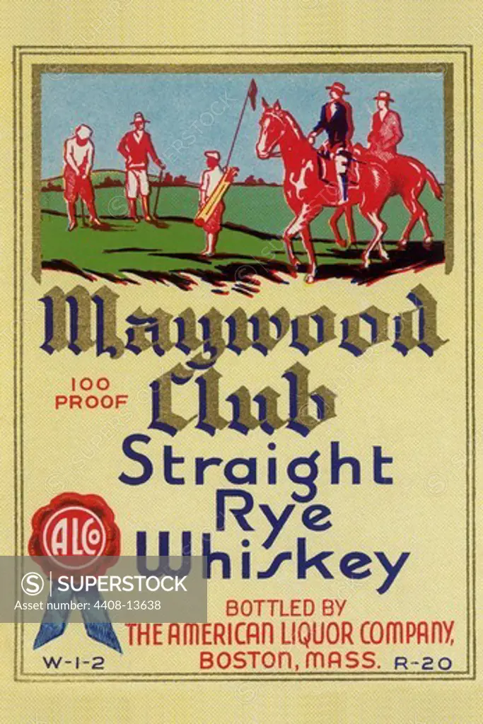 Maywood Club Straight Rye Whiskey, Liquor & Spirits