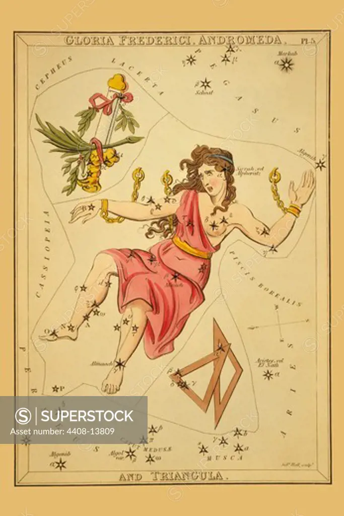 Gloria Frederici, Andromeda, and Triangula, Celestial & Astrological Charts