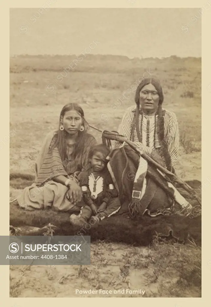 Chief Powder Face and Wife, Native American