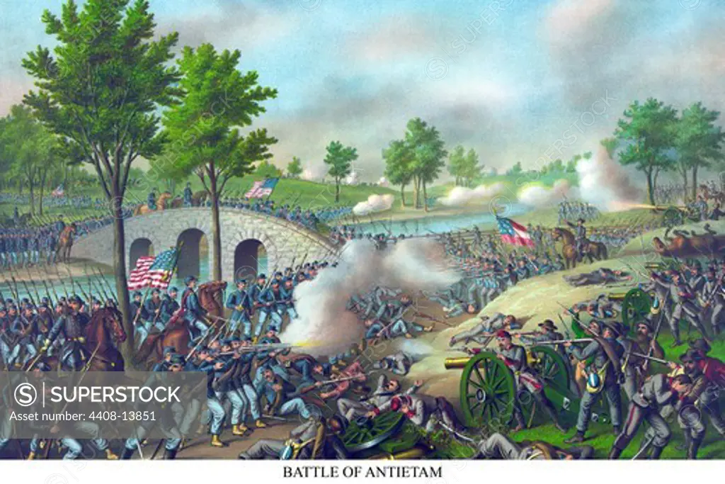 Battle of Sharpsburg - Antietam Creek Maryland, Civil War - USA