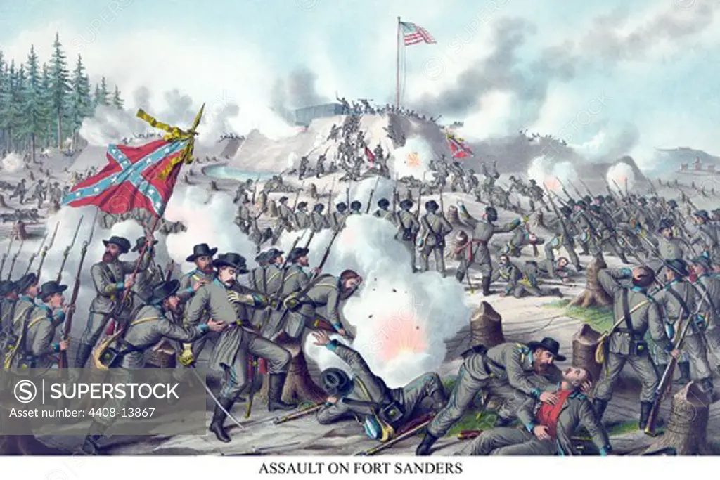 Battle of Ft. Sanders at Knoxville, Tennessee, Civil War - USA