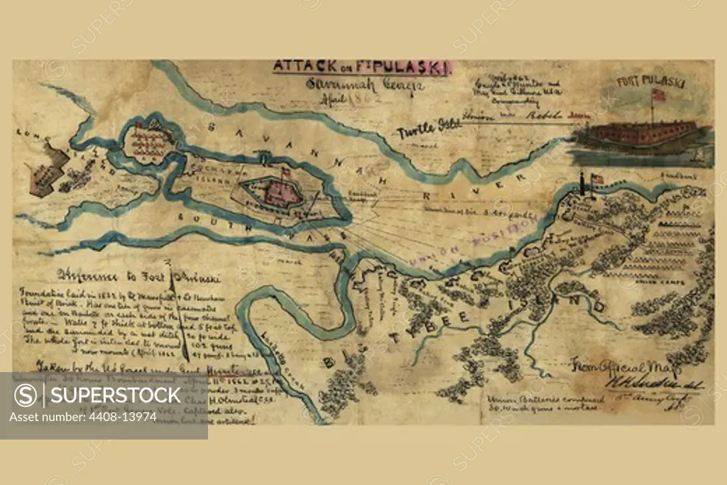 Savannah or Fort Pulaski #1, Civil War - USA