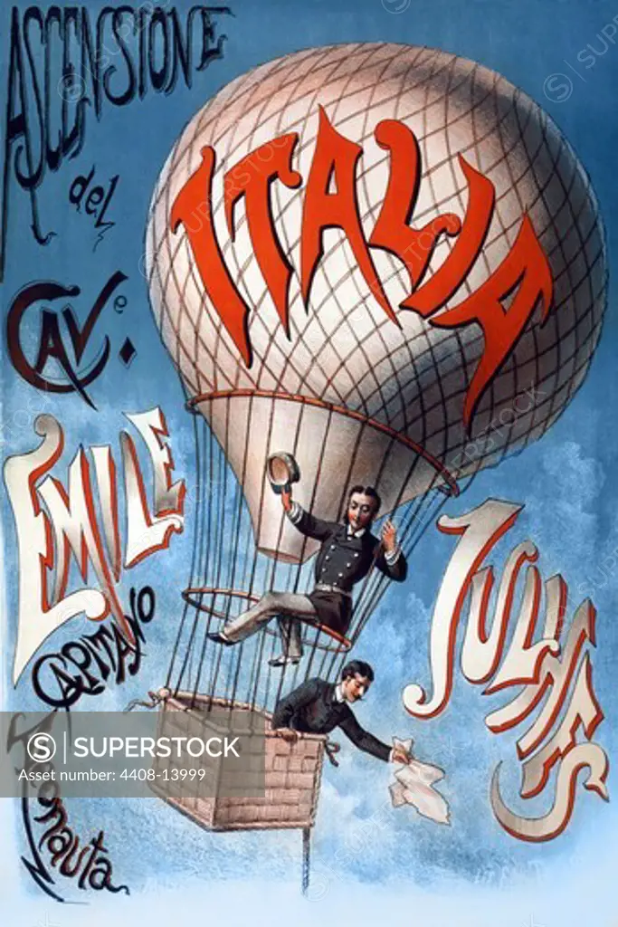 Italian Balloon Poster, Aviation