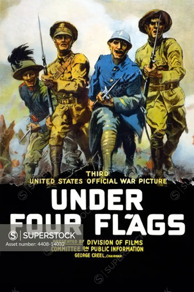 Under four flags, Vintage Film Posters
