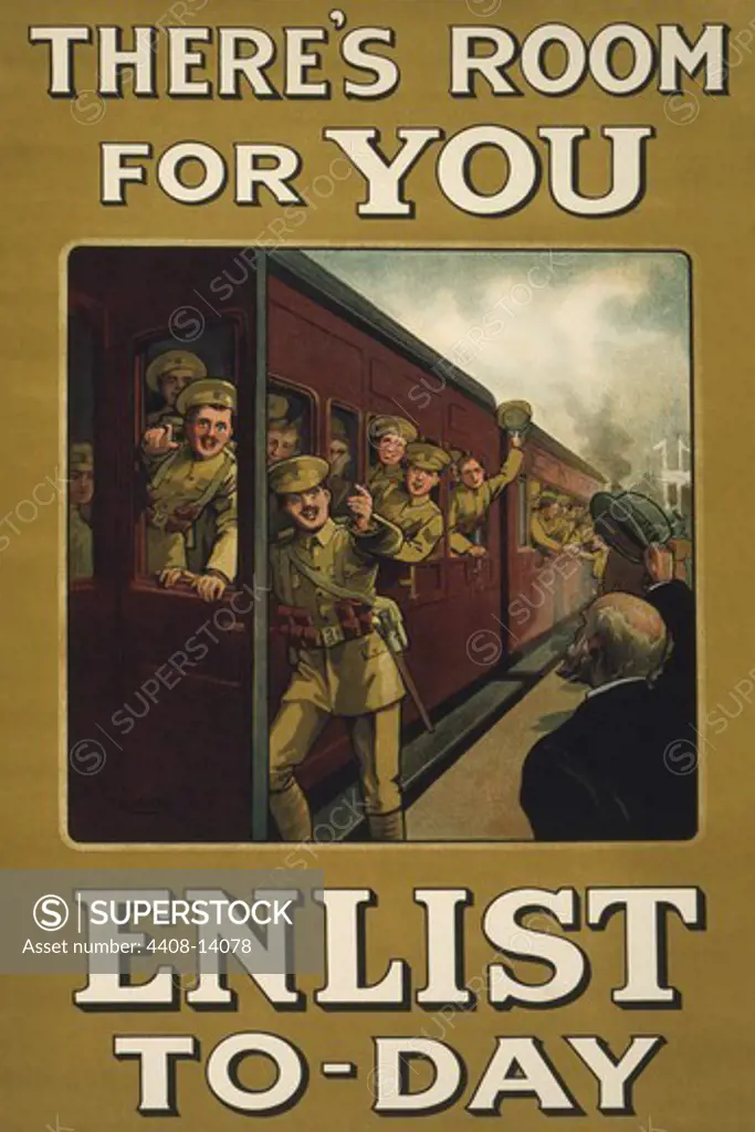 There's room for you - enlist today and hop on the train, Railroad