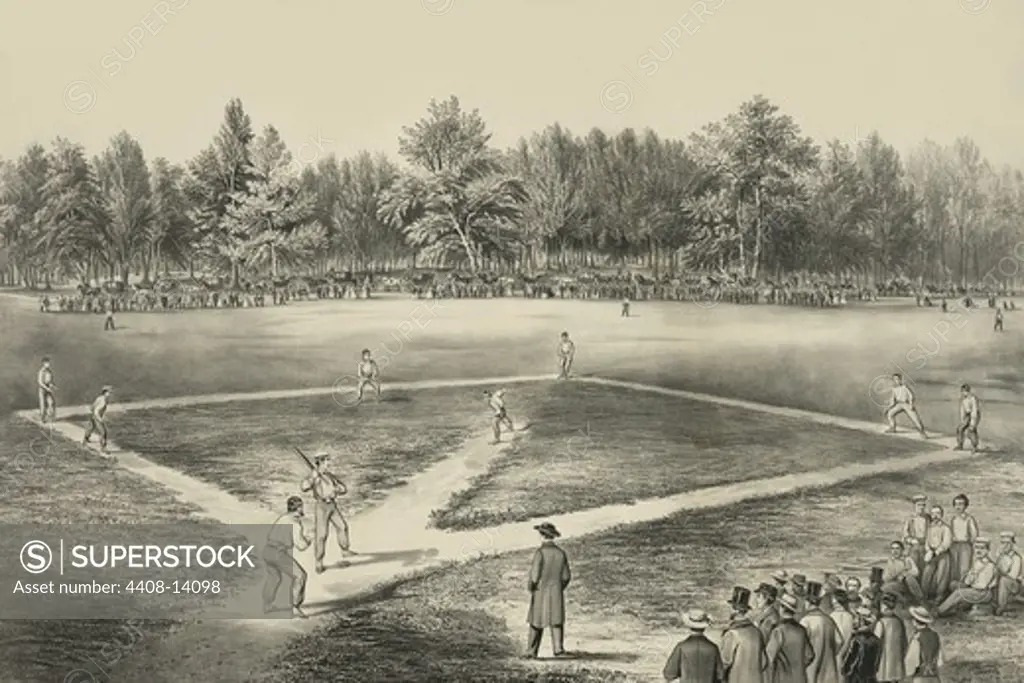 American national game of base ball, Baseball