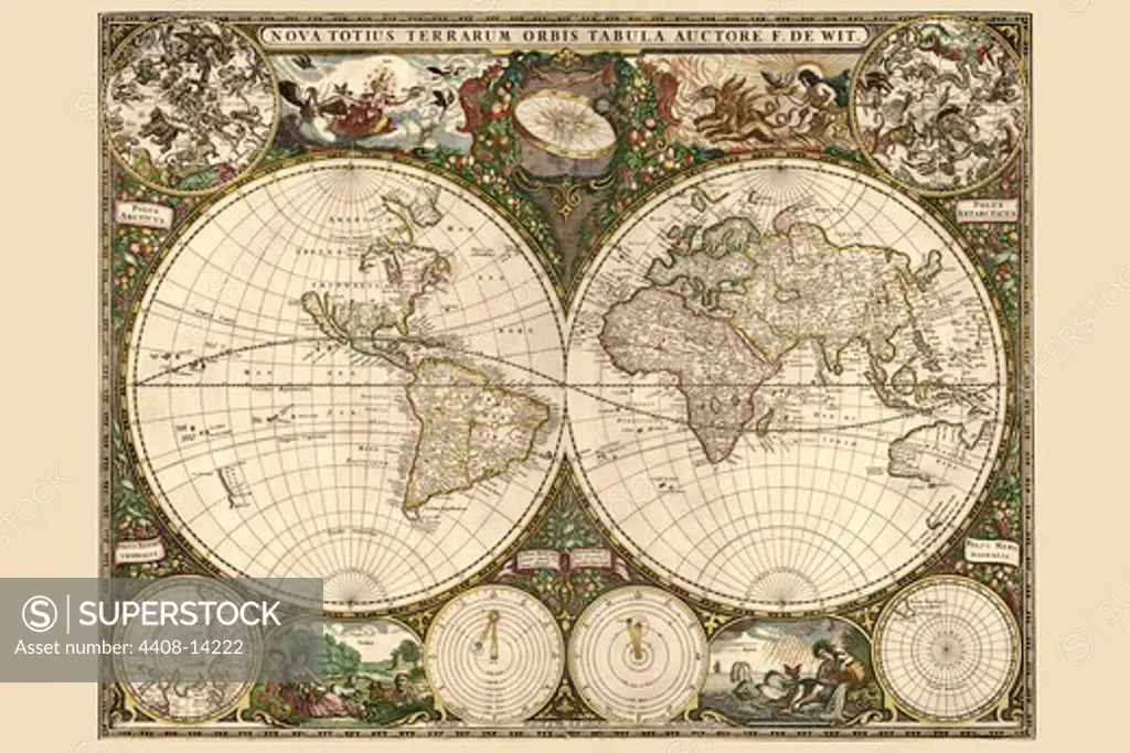 World Map, Antique World Maps