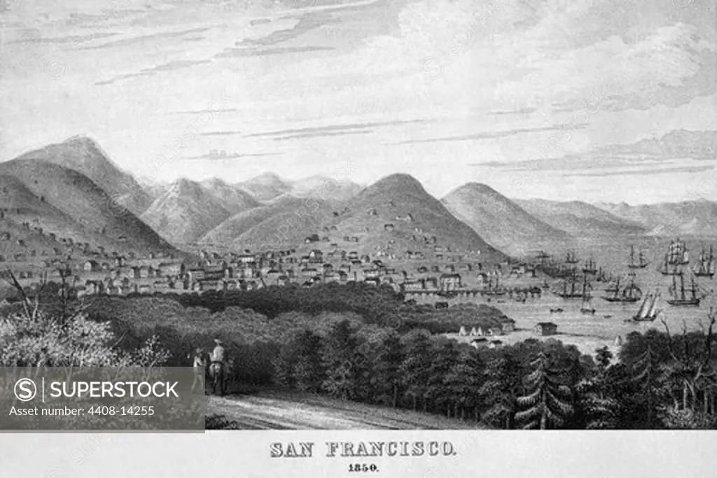 Hills of San Francisco in 1851, San Francisco, California