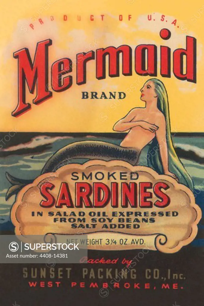 Mermaid Brand Smoked Sardines, Seafood in Advertising