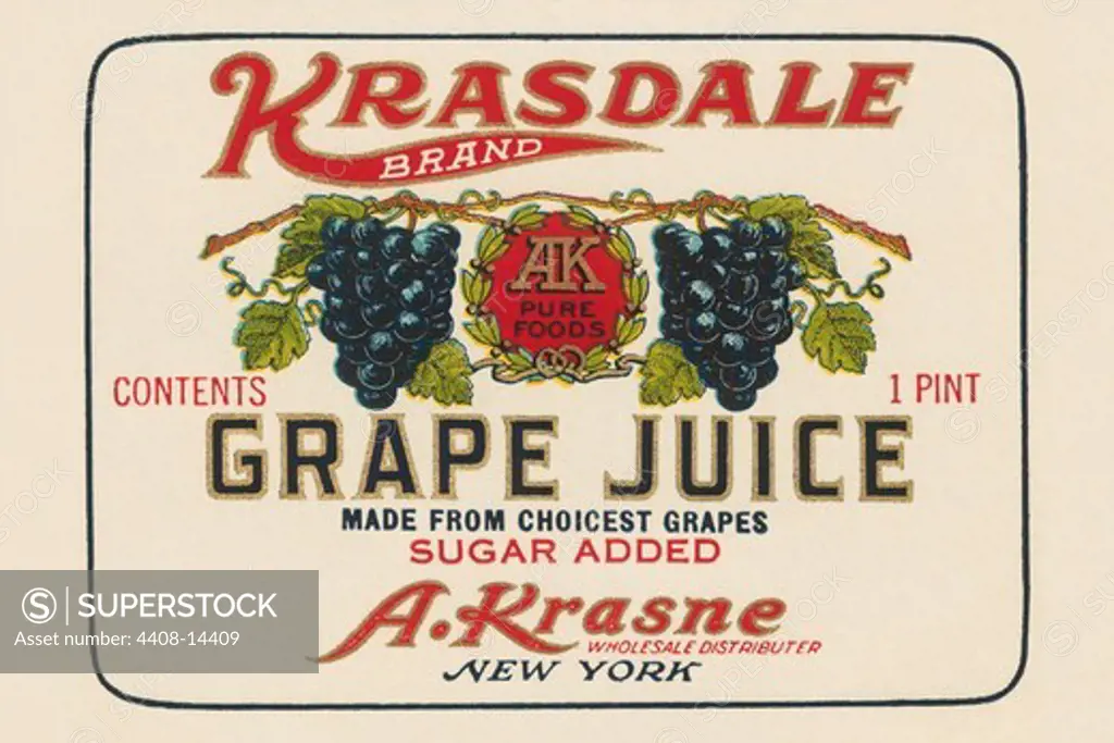 Kransdale Brand Grape Juice, Consumables & Comestibles