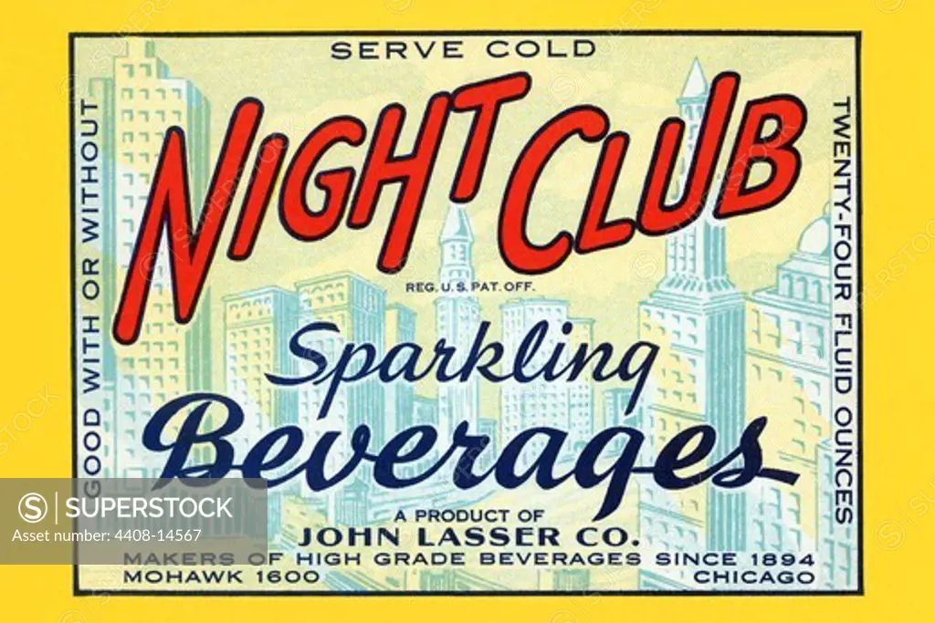 Night Club Sparkling Beverage, Soda Parlor