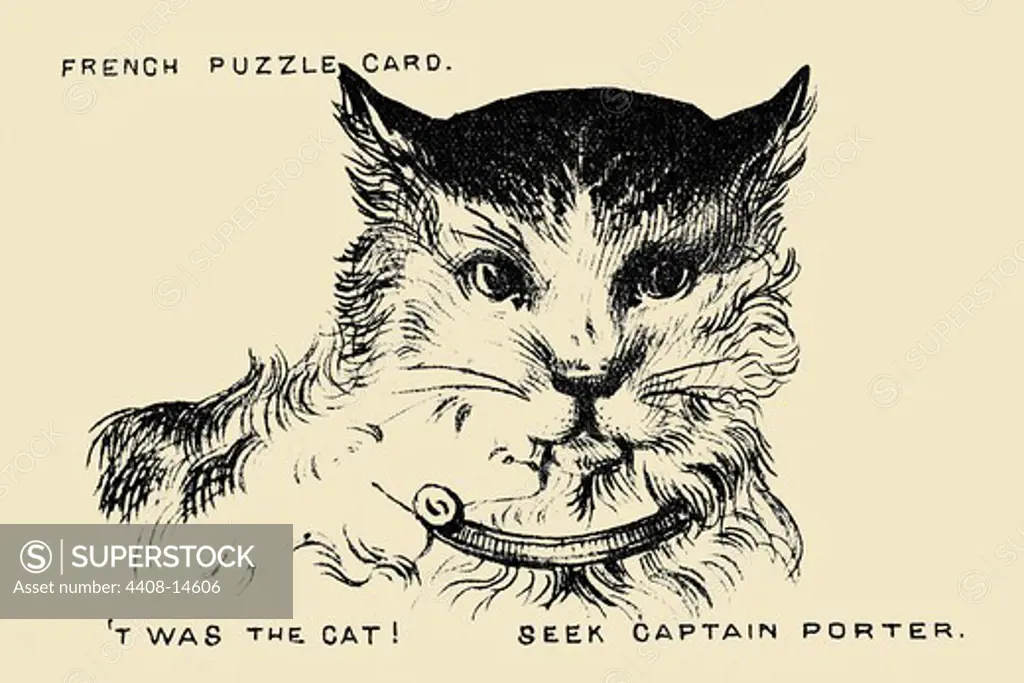 Twas The Cat.  Seek Captain Porter, Puzzles & Optical Illusions