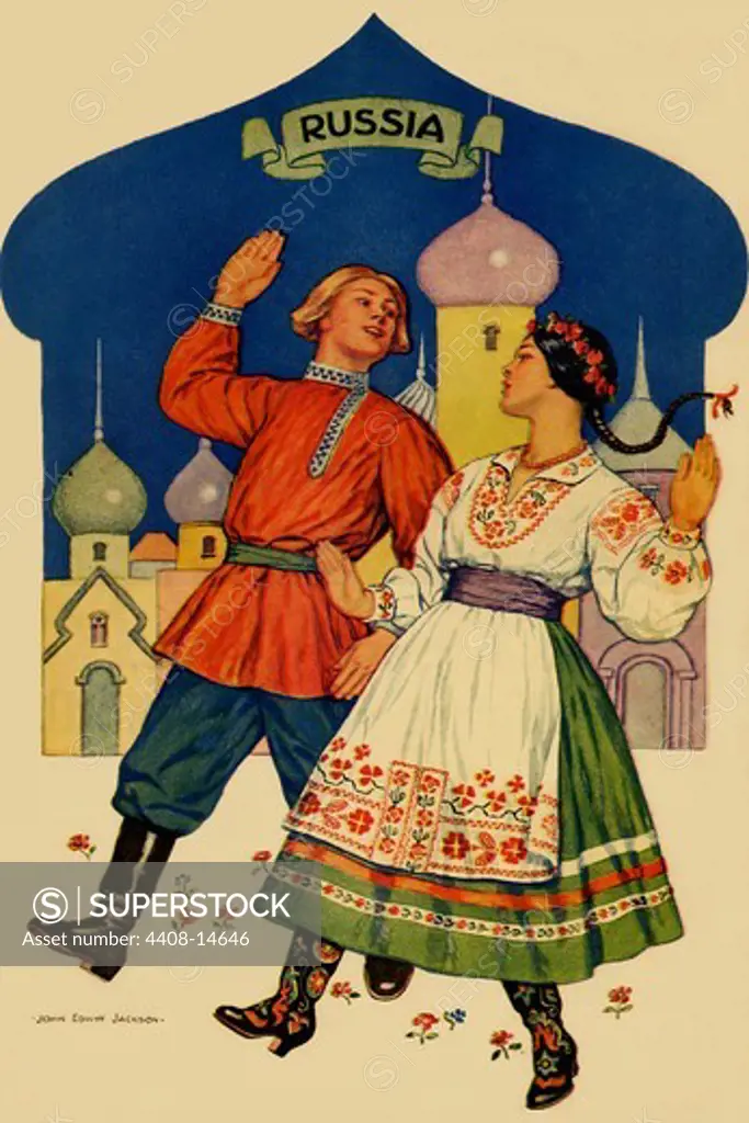 Russian dancers in a folk costume, Sewing & Knitting