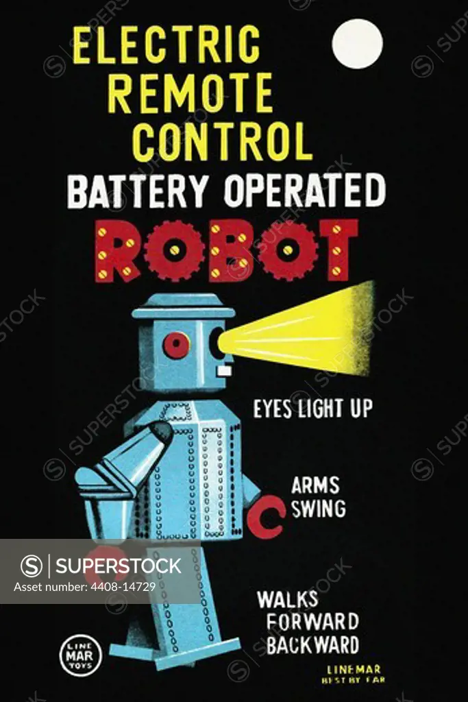 Electric Remote Control Battery Operated Robot, Robots, ray guns & rocket ships