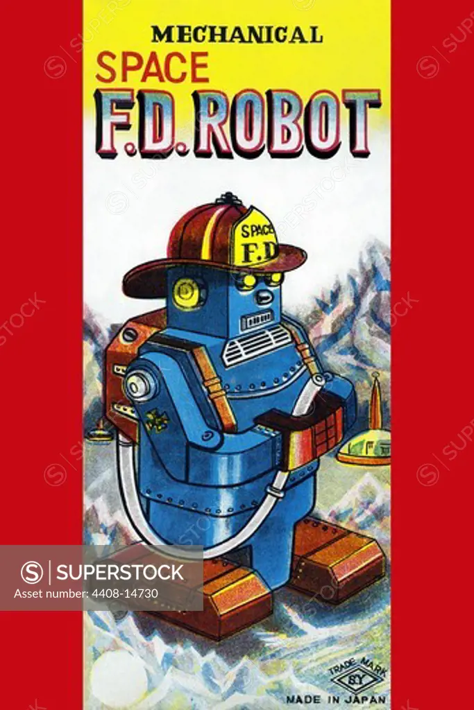Mechanical Space Fire Department Robot, Robots, ray guns & rocket ships