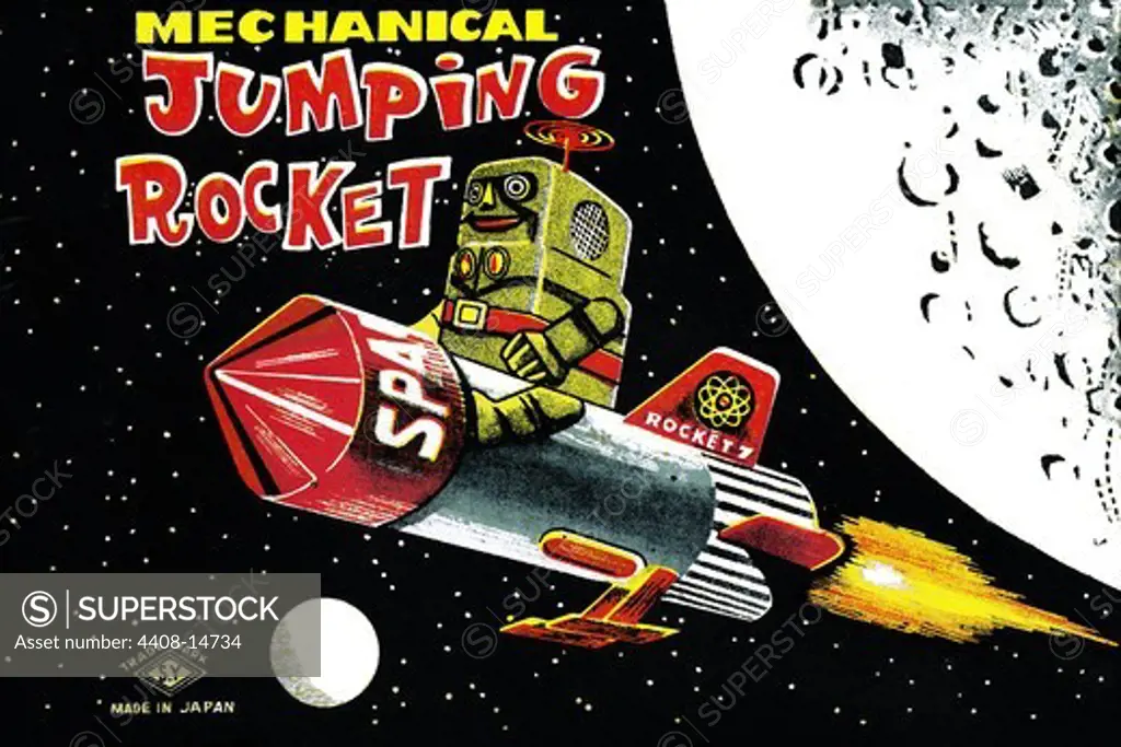 Mechanical Jumping Rocket, Robots, ray guns & rocket ships