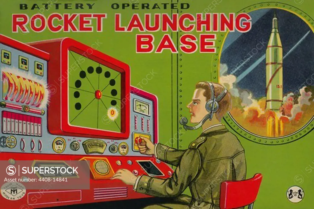 Rocket Launching Base, Robots, ray guns & rocket ships