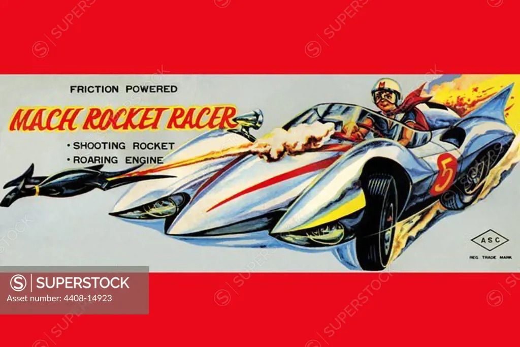 Mach Rocket Racer, Vintage Toy Box Art
