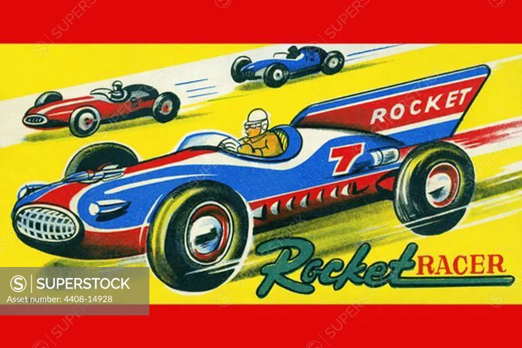 Rocket Racer, Vintage Toy Box Art