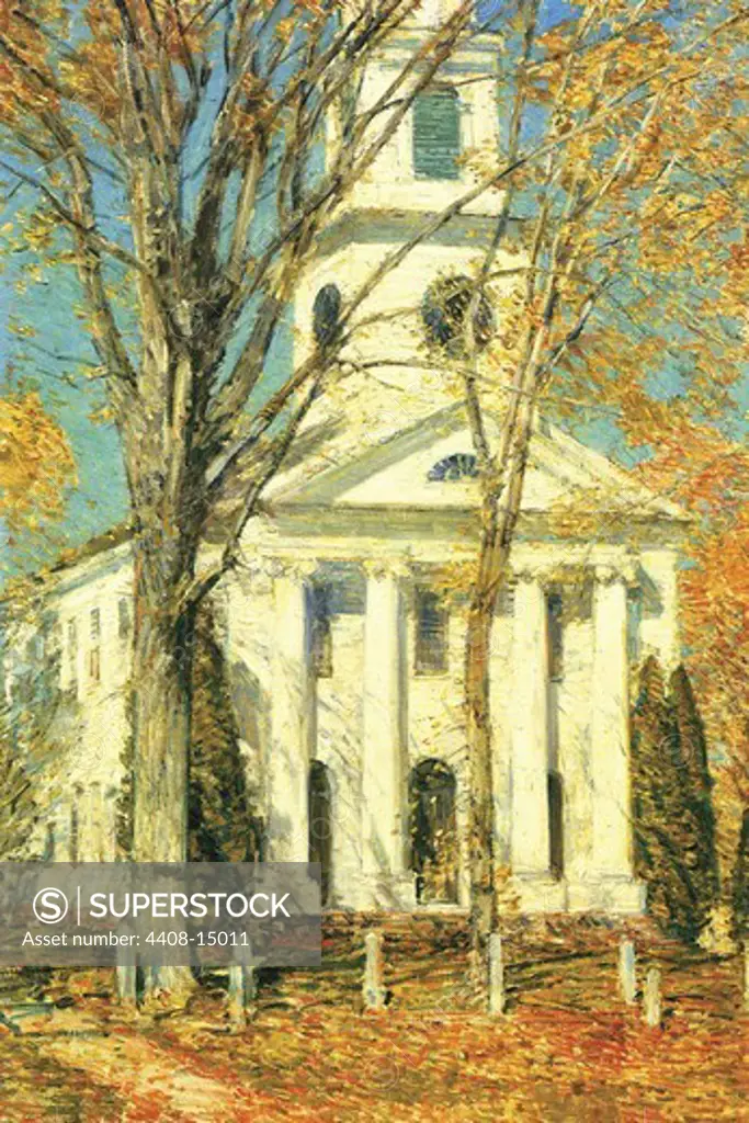 Church at Old Lyme, Connecticut, Fine Art