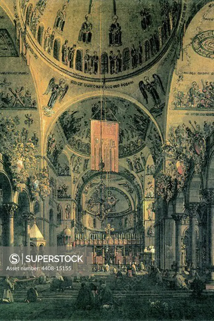Interior of St. Marks Church, Venice, Fine Art