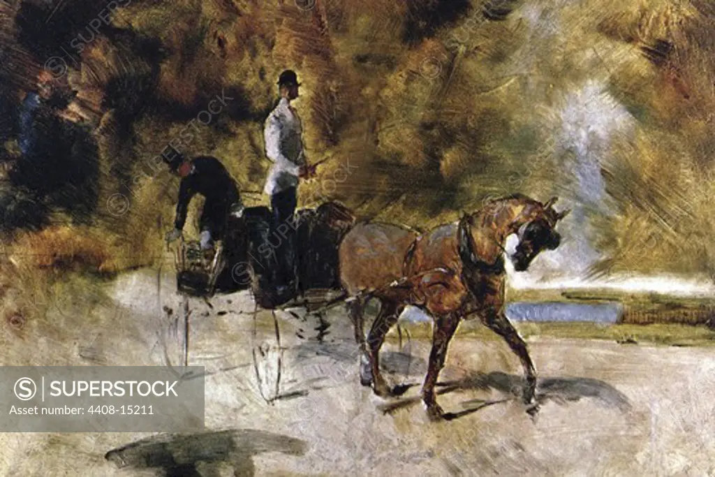The one horse Carraige , Fine Art