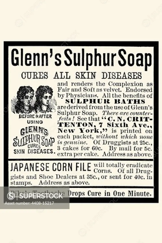 Glenn's Sulphur Soap, Medical - Dermatolgy