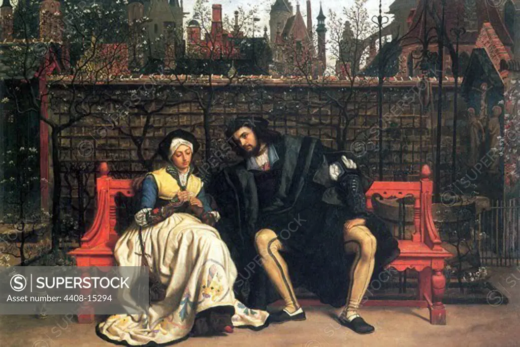 Faust and Marguerite in the garden , Fine Art