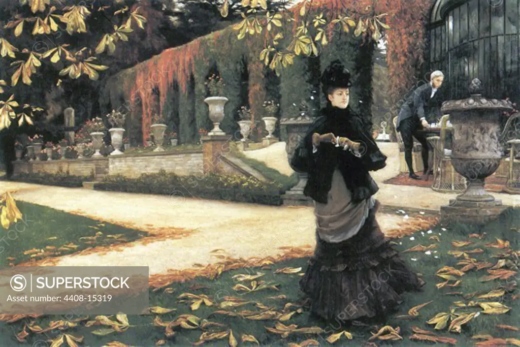 Letter came in handy by Tissot  , Fine Art