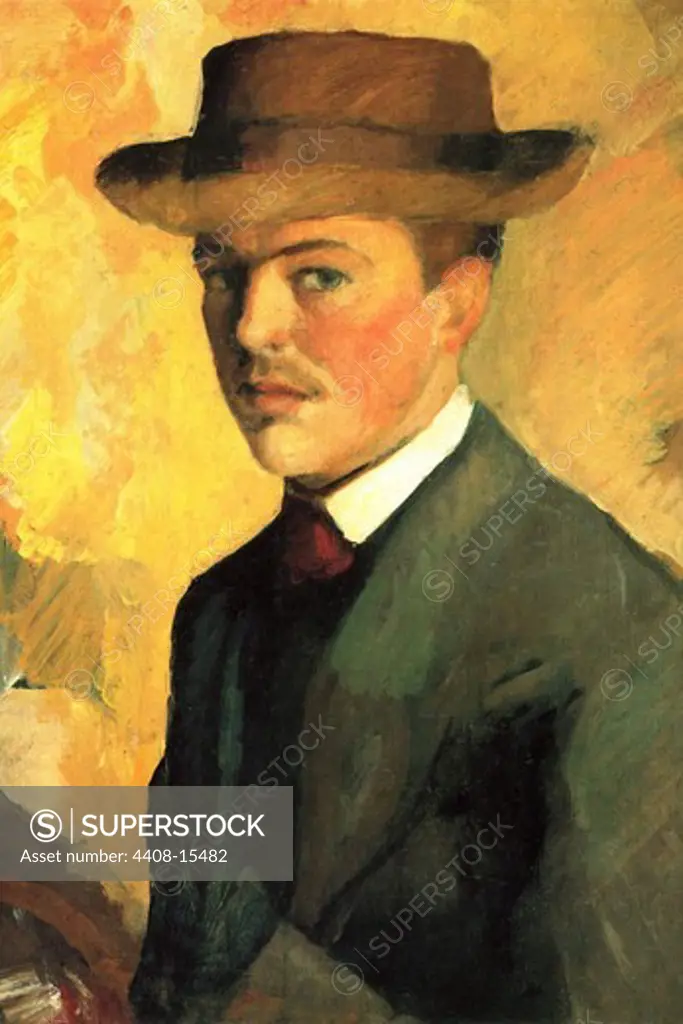 Self-Portrait with Hat , Fine Art