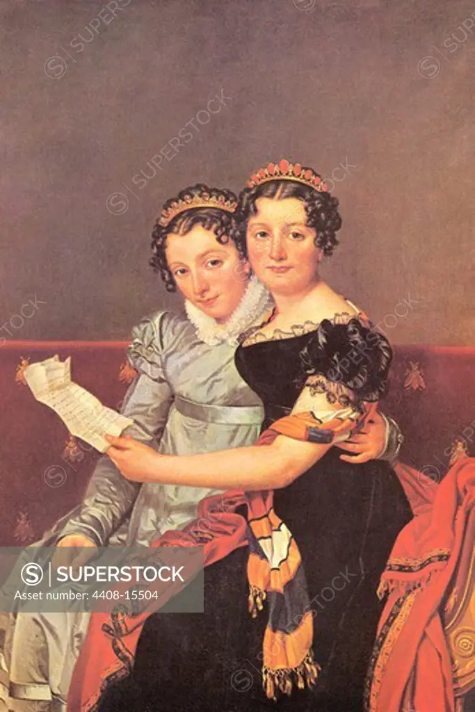 Portrait of the daughters of Joseph Bonaparte , Fine Art