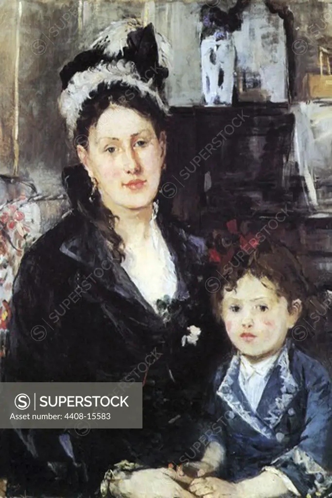 Portrait of Mme Boursier and Daughter , Fine Art