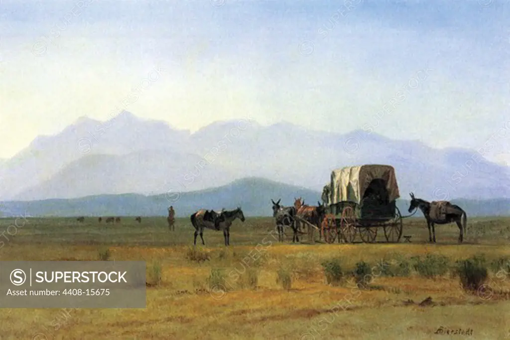 Stagecoach in the Rockies , Fine Art