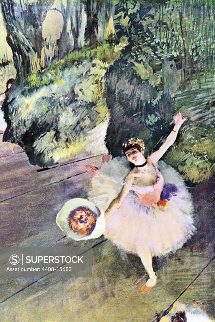 Dancer with a bouquet of flowers (The Star of the ballet), Fine Art