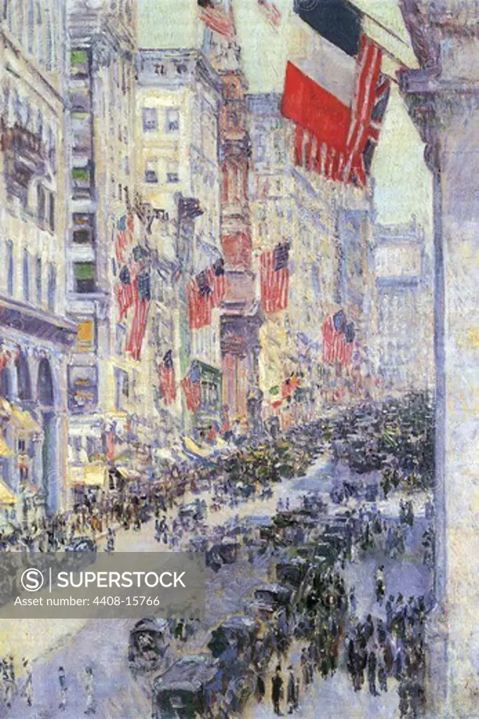 Avenue along 34th Street, May 1917 , Fine Art