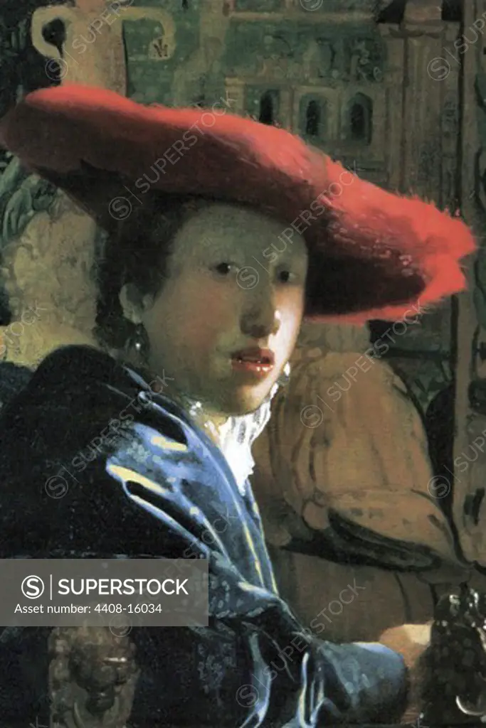 Girl with red hat   , Fine Art