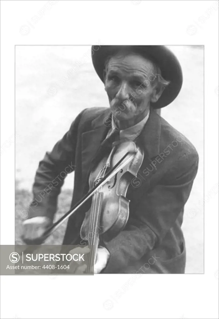 Fiddlin' Bill Henseley, Mountain Fiddler, Classic Photography