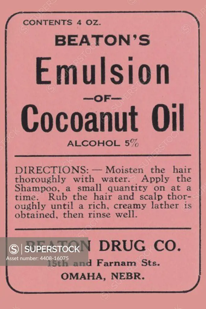 Beaton's Emulsion of Cocoanut Oil, Medical - Potions, Medications, & Cures