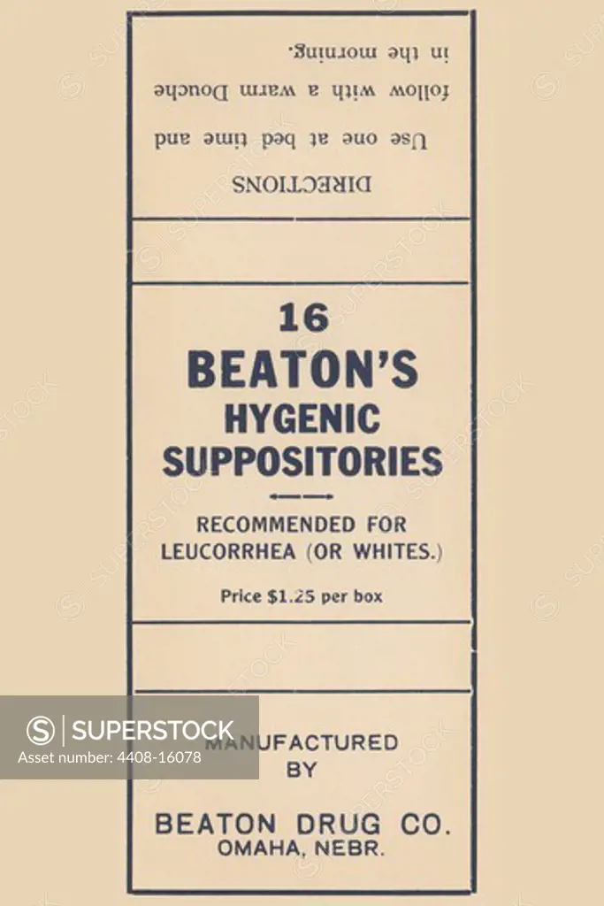16 Beaton's Hygenic Suppositories, Medical - Potions, Medications, & Cures