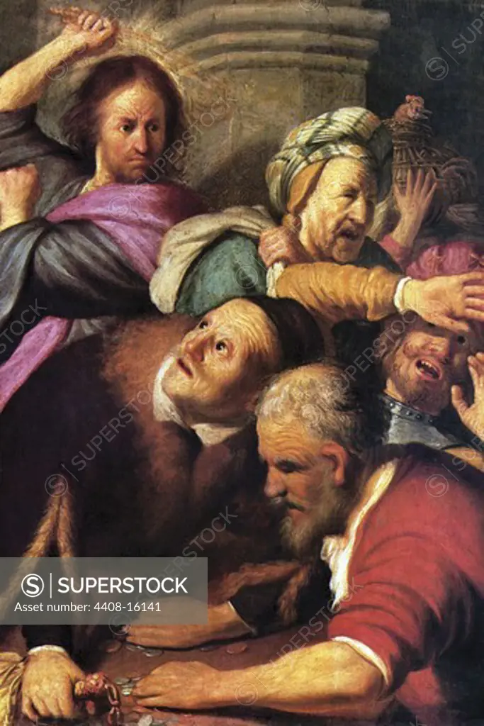 Christ driving the money changers from the temple , Fine Art