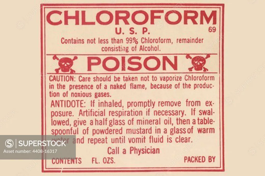 Chloroform, Medical - Potions, Medications, & Cures