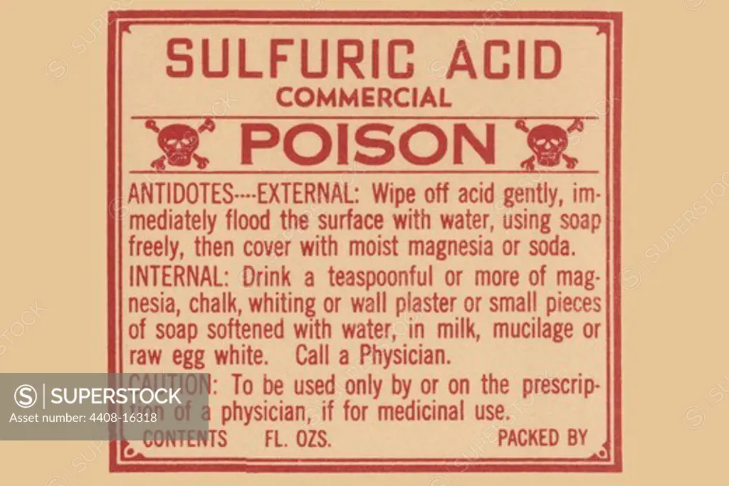 Sulfuric Acid, Medical - Potions, Medications, & Cures